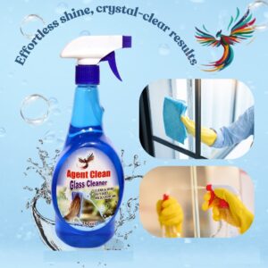 Streak-free glass cleaner for crystal clear shine, fast cleaning, and long-lasting freshness.